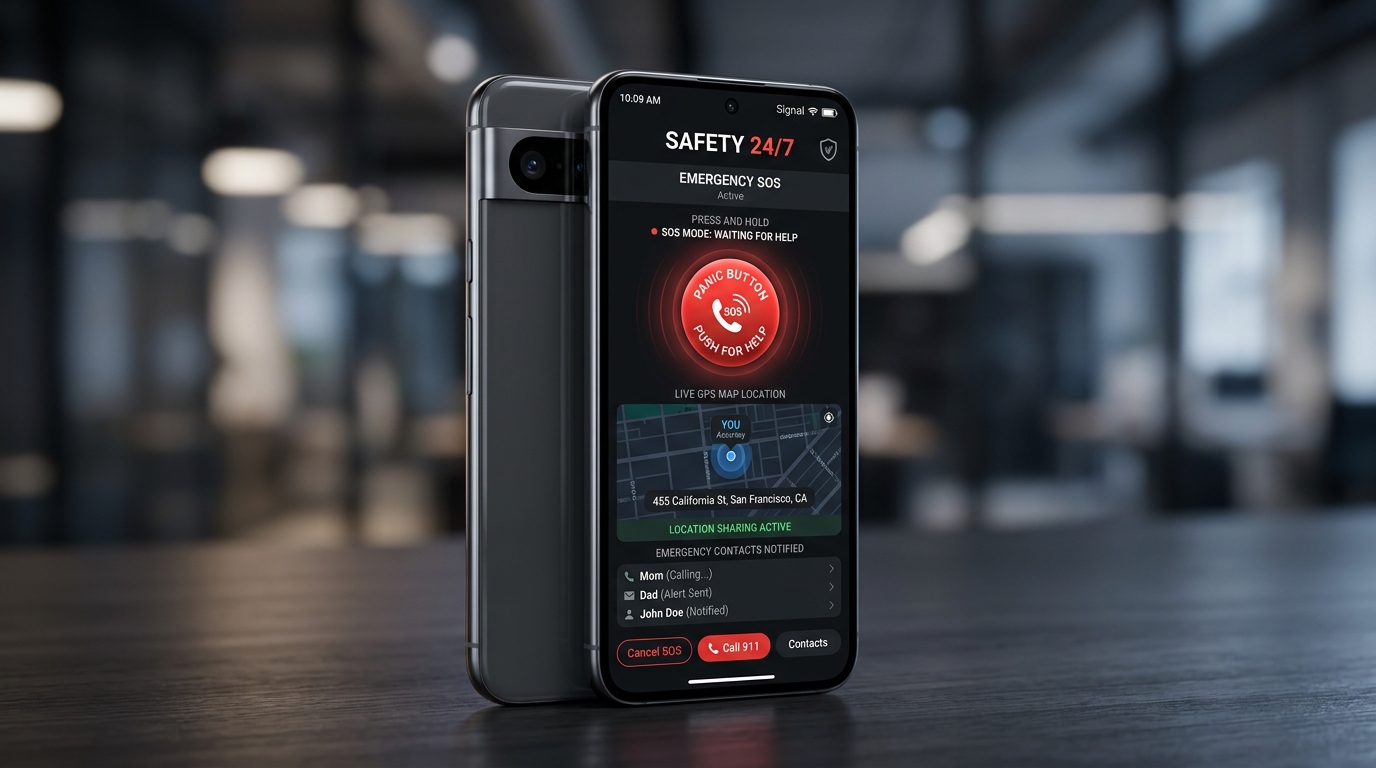 Safety 24/7 SOS Alert - Software application by Muhammad Hamza Fazal
